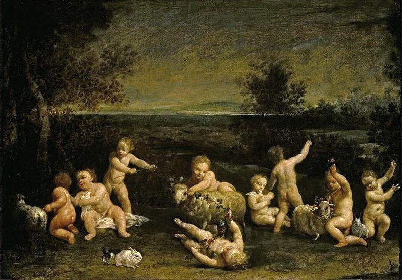 Giuseppe Maria Crespi Cupids Frollicking China oil painting art